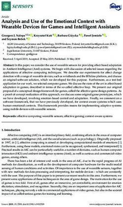 Analysis and Use of the Emotional Context with Wearable Devices for Games and Intelligent Assistants - MDPI