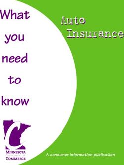 What you need to know - Auto Insurance - A consumer information publication - Minnesota Department of Public Safety