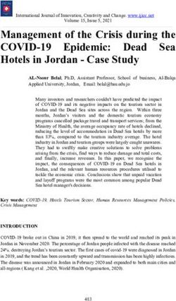 Management of the Crisis during the COVID-19 Epidemic: Dead Sea Hotels in Jordan - Case Study - IJICC