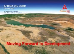 Moving Forward to Development - AFRICA OIL CORP. October 2017