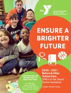 ENSURE A BRIGHTER FUTURE 2020 - 2021 Before & After School Care YMCA of the Shoals Parent Handbook