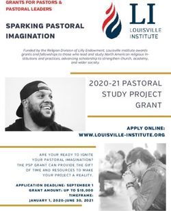 2020-21 PASTORAL STUDY PROJECT GRANT - Louisville ...