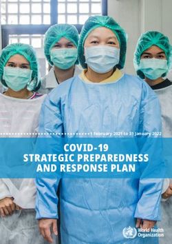 COVID-19 STRATEGIC PREPAREDNESS AND RESPONSE PLAN - 1 February 2021 to 31 January 2022