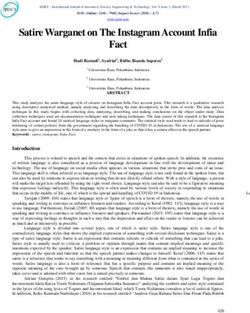 Satire Warganet on The Instagram Account Infia Fact