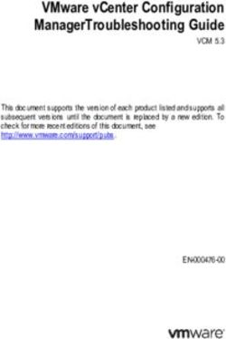 VMWARE VCENTER CONFIGURATION MANAGERTROUBLESHOOTING GUIDE