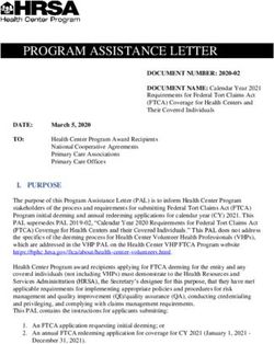 PROGRAM ASSISTANCE LETTER - HRSA