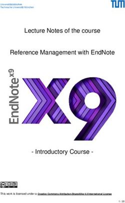 Lecture Notes of the course Reference Management with EndNote - Introductory Course - mediaTUM