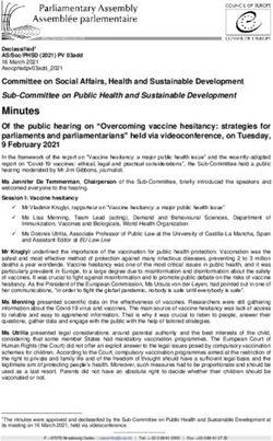 Minutes Committee on Social Affairs, Health and Sustainable Development Sub-Committee on Public Health and Sustainable Development - Parliamentary ...