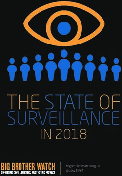 THE STATE OF SURVEILLANCE - IN 2018 - Big Brother Watch