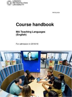 Course handbook MA Teaching Languages (English) - For admission in 2018/19 - London Metropolitan University