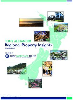 Regional Property Insights - TONY ALEXANDER NOVEMBER 2020 - First Mortgage Trust