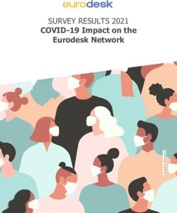 SURVEY RESULTS 2021 COVID-19 Impact on the Eurodesk Network