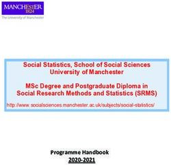 Social Statistics, School of Social Sciences University of Manchester MSc Degree and Postgraduate Diploma in Social Research Methods and ...