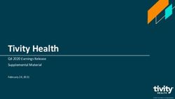Tivity Health Q4 2020 Earnings Release Supplemental Material - February 24, 2021