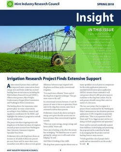 Insight IN THIS ISSUE - Mint Industry Research Council