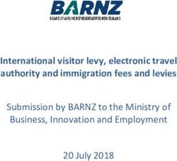 International visitor levy, electronic travel authority and immigration fees and levies - Submission by BARNZ to the Ministry of Business ...