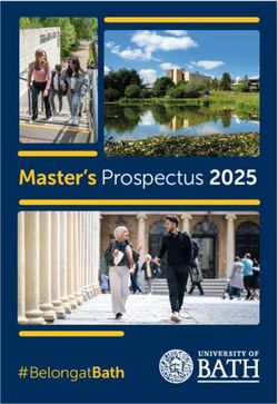 UNIVERSITY OF BATH - MASTER'S PROSPECTUS 2025