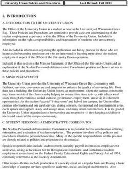 I. INTRODUCTION A. INTRODUCTION TO THE UNIVERSITY UNION