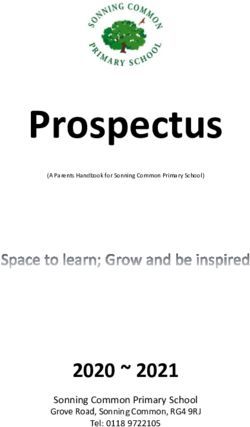 Prospectus - 2020 2021 Sonning Common Primary School Grove Road, Sonning Common, RG4 9RJ