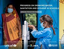 PROGRESS ON DRINKING WATER, SANITATION AND HYGIENE IN SCHOOLS - SPECIAL FOCUS ON COVID-19