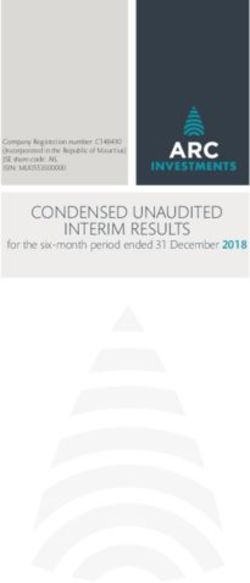 CONDENSED UNAUDITED INTERIM RESULTS - for the six-month period ended 31 December 2018 - Moneyweb