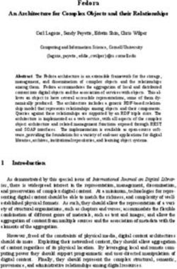 Fedora An Architecture for Complex Objects and their Relationships