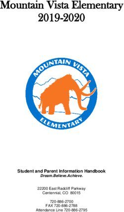 Mountain Vista Elementary 2019-2020 - Student and Parent Information Handbook - Cherry Creek School ...