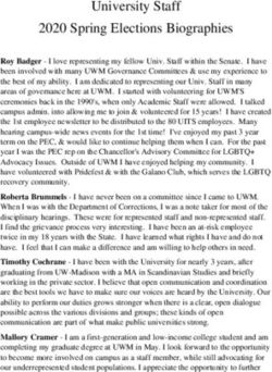 University Staff 2020 Spring Elections Biographies