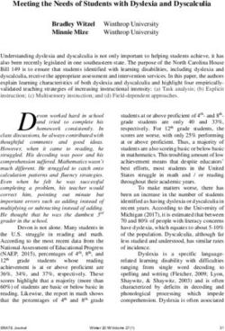 Meeting the Needs of Students with Dyslexia and Dyscalculia - Eric