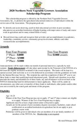 2020 Northern Neck Vegetable Growers Association Scholarship Program