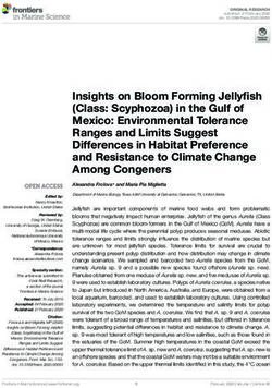 Insights on Bloom Forming Jellyfish (Class: Scyphozoa) in the Gulf of Mexico: Environmental Tolerance Ranges and Limits Suggest Differences in ...