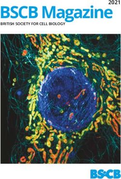 BSCB Magazine 2021 BRITISH SOCIETY FOR CELL BIOLOGY