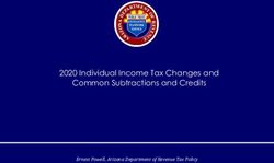2020 Individual Income Tax Changes and Common Subtractions and Credits - Ernest Powell, Arizona Department of Revenue Tax Policy