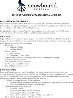 2021 PARTNERSHIP OPPORTUNITIES + MEDIA KIT