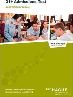 21+ Admissions Test Information brochure - The Hague University