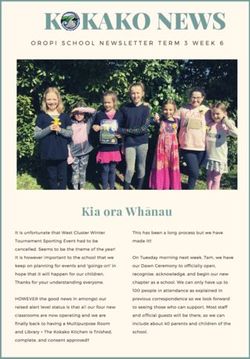 KOK KOKAKO NEWS - Kia ora Whānau - Oropi School