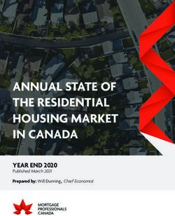 ANNUAL STATE OF THE RESIDENTIAL HOUSING MARKET IN CANADA - YEAR END 2020 Published March 2021 Prepared by: Will Dunning, Chief Economist