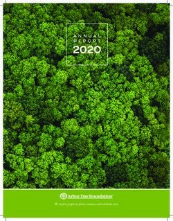 2020 We inspire people to plant, nurture, and celebrate trees. 1 Arbor Day Foundation