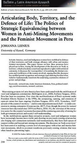 Articulating Body, Territory, and the Defence of Life: The Politics of Strategic Equivalencing between Women in Anti-Mining Movements and the ...