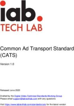 Common Ad Transport Standard - (CATS) Version 1.0 - IAB Tech Lab
