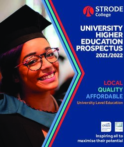 UNIVERSITY HIGHER EDUCATION PROSPECTUS - 2021/2022 LOCAL QUALITY AFFORDABLE - Strode ...