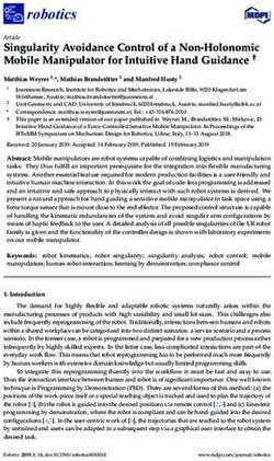Singularity Avoidance Control of a Non-Holonomic Mobile Manipulator for Intuitive Hand Guidance - MDPI