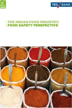 THE INDIAN FOOD INDUSTRY: FOOD SAFETY PERSPECTIVE - BRC Global Standards