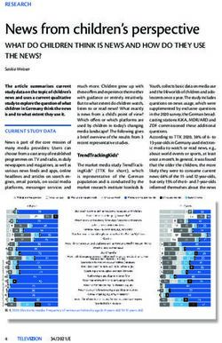 News from children's perspective - WHAT DO CHILDREN THINK IS NEWS AND HOW DO THEY USE THE NEWS? - BR