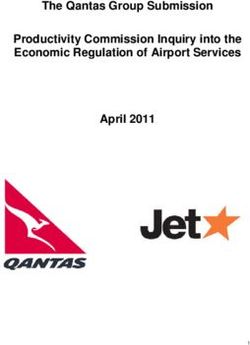 The Qantas Group Submission Productivity Commission Inquiry into the Economic Regulation of Airport Services April 2011