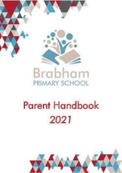 Parent Handbook 2021 - BRABHAM PRIMARY SCHOOL