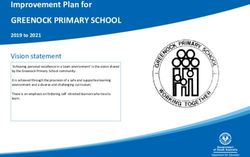 Improvement Plan for Vision statement - 2019 to 2021 - Greenock Primary School