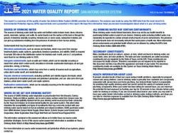 2021 WATER QUALITY REPORT SAN ANTONIO WATER SYSTEM