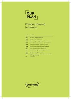 OUR PLAN Forage cropping templates