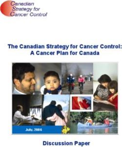 The Canadian Strategy for Cancer Control: A Cancer Plan for Canada - Discussion Paper July, 2006